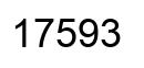 Number 17593 black image