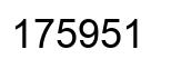 Number 175951 black image