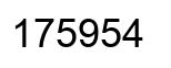 Number 175954 black image