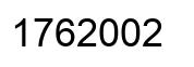 Number 1762002 black image