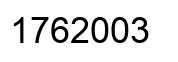 Number 1762003 black image