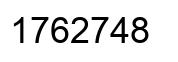 Number 1762748 black image