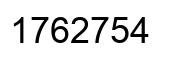 Number 1762754 black image