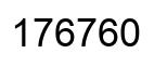 Number 176760 black image