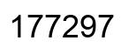 Number 177297 black image