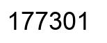 Number 177301 black image