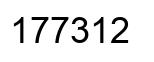 Number 177312 black image