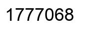 Number 1777068 black image