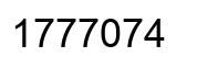 Number 1777074 black image