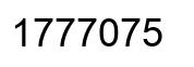 Number 1777075 black image