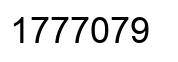 Number 1777079 black image
