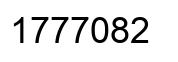 Number 1777082 black image