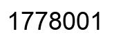 Number 1778001 black image