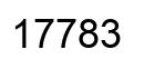 Number 17783 black image