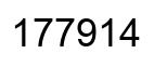 Number 177914 black image