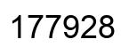 Number 177928 black image