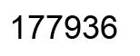 Number 177936 black image
