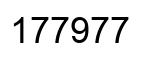 Number 177977 black image