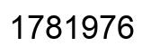 Number 1781976 black image