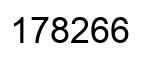 Number 178266 black image