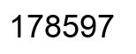 Number 178597 black image