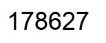 Number 178627 black image