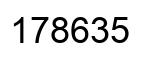 Number 178635 black image