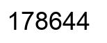 Number 178644 black image