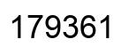 Number 179361 black image