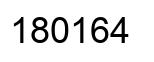 Number 180164 black image