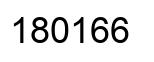 Number 180166 black image