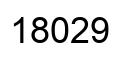 Number 18029 black image