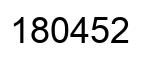 Number 180452 black image