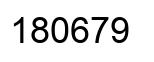 Number 180679 black image