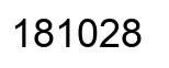 Number 181028 black image