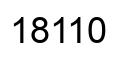 Number 18110 black image