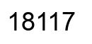 Number 18117 black image