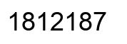 Number 1812187 black image