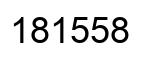 Number 181558 black image