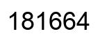 Number 181664 black image