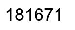 Number 181671 black image