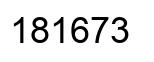 Number 181673 black image