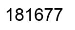 Number 181677 black image