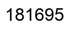Number 181695 black image