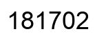 Number 181702 black image