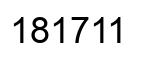 Number 181711 black image