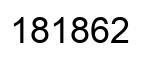 Number 181862 black image