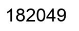 Number 182049 black image