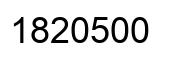 Number 1820500 black image