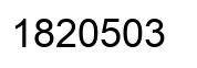 Number 1820503 black image